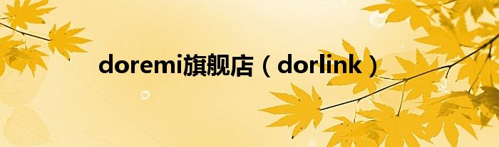 doremi旗舰店【dorlink】