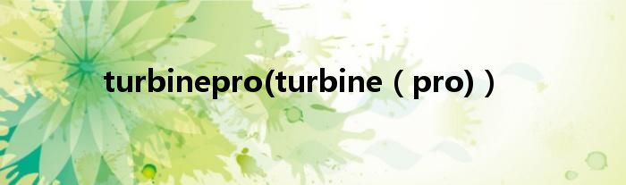 turbinepro(turbine【pro)】