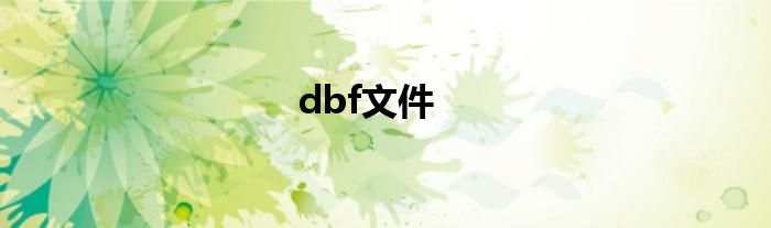 dbf文件