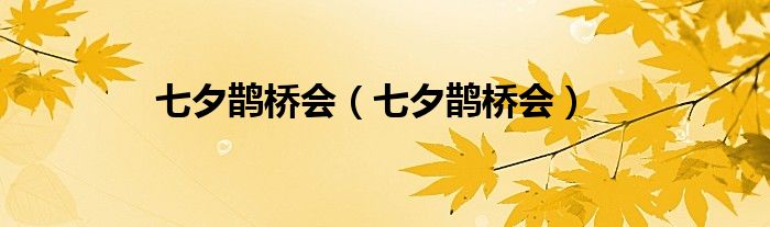 七夕鹊桥会【七夕鹊桥会】