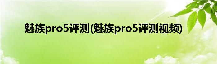 魅族pro5评测(魅族pro5评测视频)