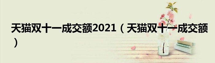 天猫双十一成交额2021【天猫双十一成交额】