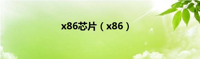 x86芯片【x86】