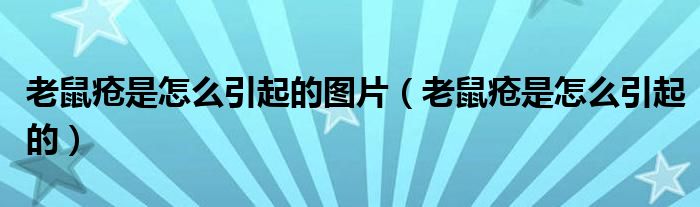 老鼠疮是怎么引起的图片【老鼠疮是怎么引起的】