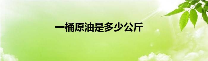 一桶原油是多少公斤