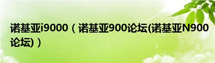 诺基亚i9000【诺基亚900论坛(诺基亚N900论坛)】