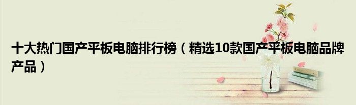 十大热门国产平板电脑排行榜【精选10款国产平板电脑品牌产品】