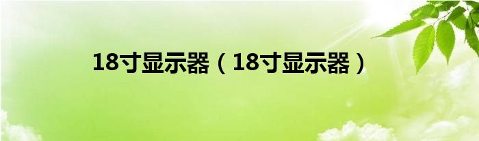 18寸显示器【18寸显示器】