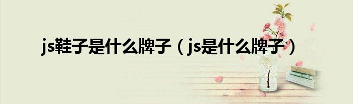 js鞋子是什么牌子【js是什么牌子】