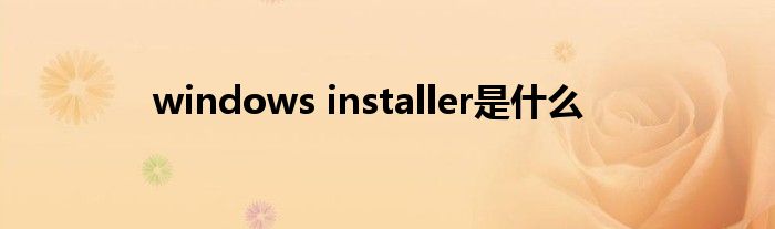 windows installer是什么