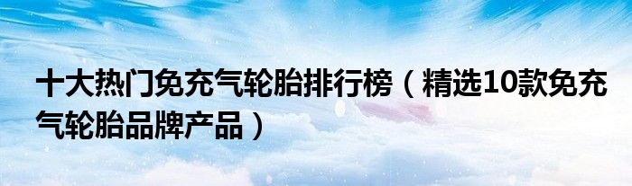 十大热门免充气轮胎排行榜【精选10款免充气轮胎品牌产品】