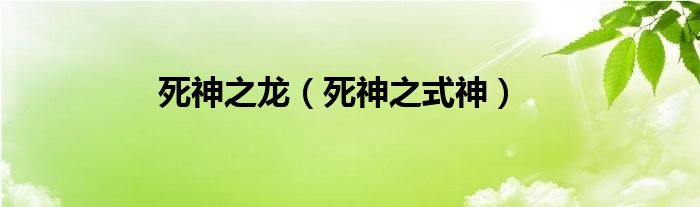 死神之龙【死神之式神】