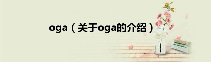 oga【关于oga的介绍】