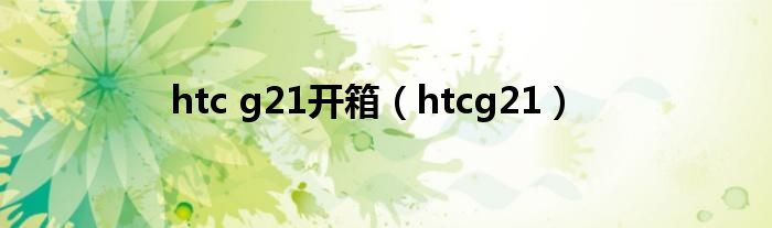 htc g21开箱【htcg21】