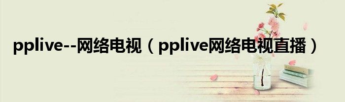 pplive--网络电视【pplive网络电视直播】