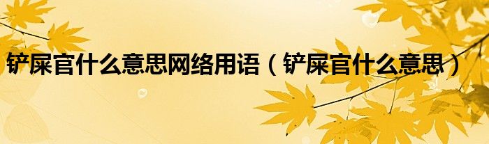 铲屎官什么意思网络用语【铲屎官什么意思】