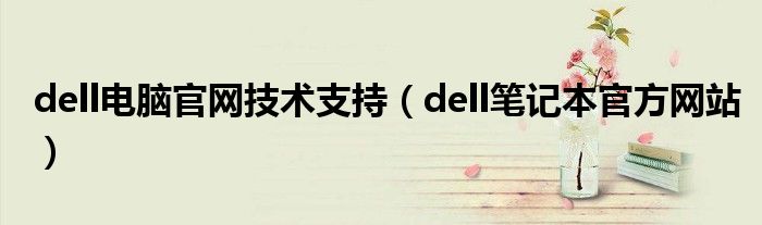 dell电脑官网技术支持【dell笔记本官方网站】