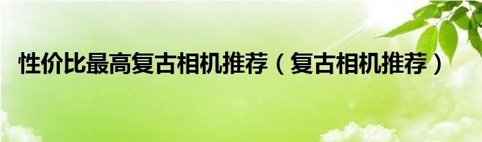 性价比最高复古相机推荐【复古相机推荐】