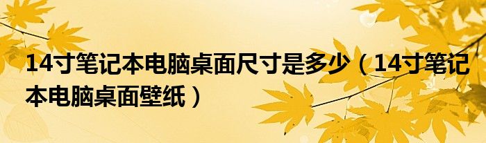 14寸笔记本电脑桌面尺寸是多少【14寸笔记本电脑桌面壁纸】