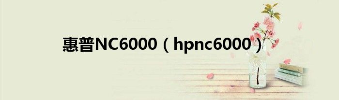 惠普NC6000【hpnc6000】