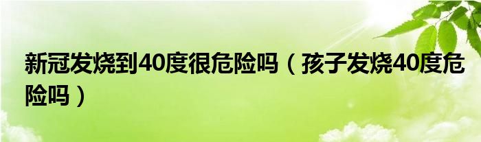 新冠发烧到40度很危险吗【孩子发烧40度危险吗】