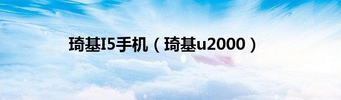 琦基I5手机【琦基u2000】