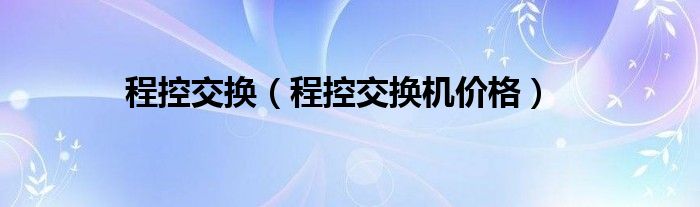 程控交换【程控交换机价格】