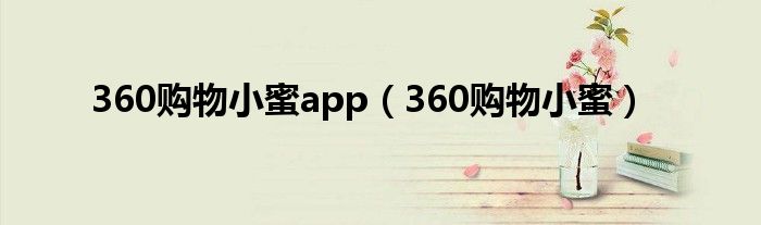 360购物小蜜app【360购物小蜜】