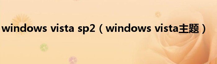 windows vista sp2【windows vista主题】