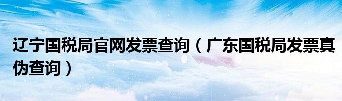 辽宁国税局官网发票查询【广东国税局发票真伪查询】