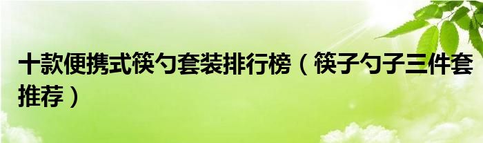 十款便携式筷勺套装排行榜【筷子勺子三件套推荐】