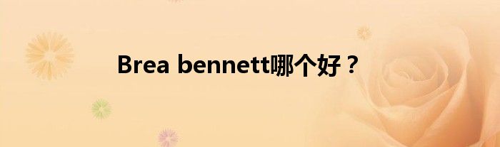 Brea bennett哪个好？