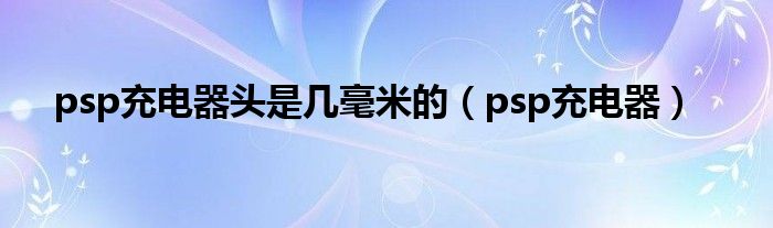 psp充电器头是几毫米的【psp充电器】