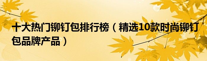 十大热门铆钉包排行榜【精选10款时尚铆钉包品牌产品】