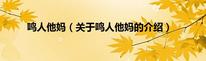 鸣人他妈【关于鸣人他妈的介绍】