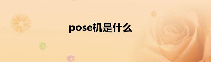 pose机是什么