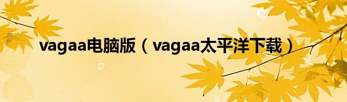 vagaa电脑版【vagaa太平洋下载】