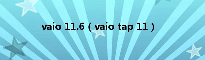 vaio 11.6【vaio tap 11】