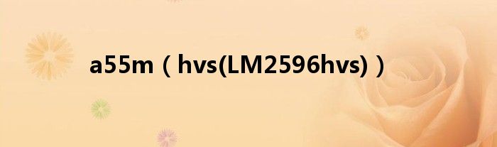 a55m【hvs(LM2596hvs)】