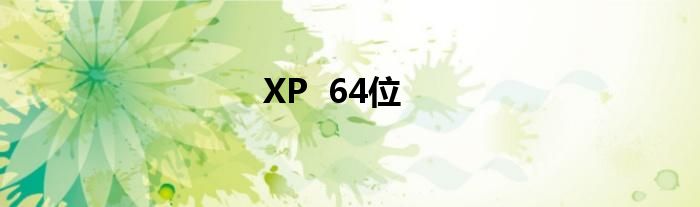 XP 64位