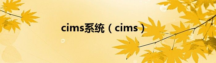 cims系统【cims】