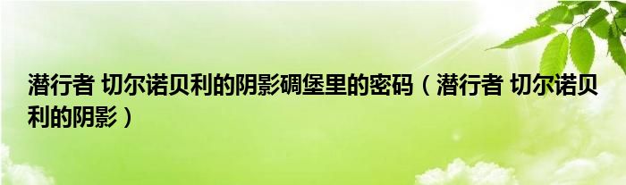 潜行者 切尔诺贝利的阴影碉堡里的密码【潜行者 切尔诺贝利的阴影】