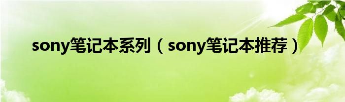 sony笔记本系列【sony笔记本推荐】