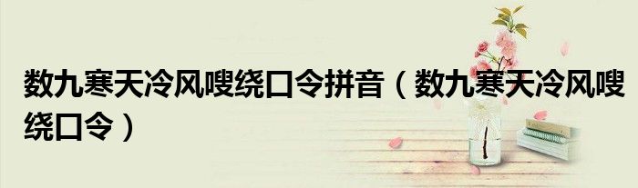 数九寒天冷风嗖绕口令拼音【数九寒天冷风嗖绕口令】