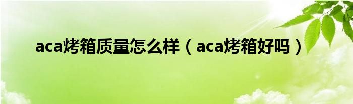 aca烤箱质量怎么样【aca烤箱好吗】