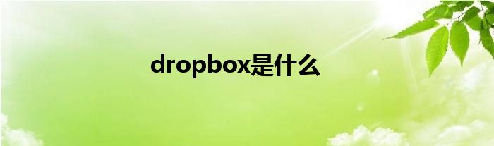 dropbox是什么