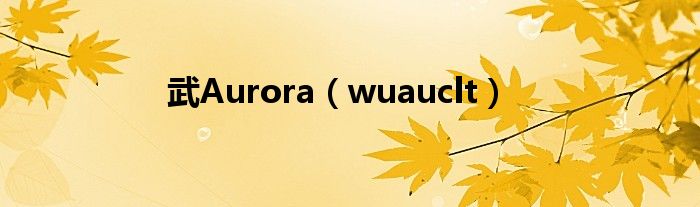 武Aurora【wuauclt】