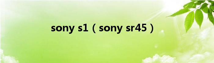 sony s1【sony sr45】